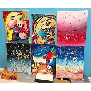 hand painted canvas artwork